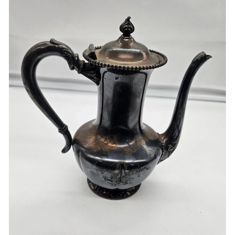 Hartford Sterling Co Quadruple Plated Silver Antique Teapot 11000 Victorian